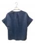 theory luxe (セオリーリュクス) シアサッカーストレッチブラウス ネイビー サイズ:M：5000円