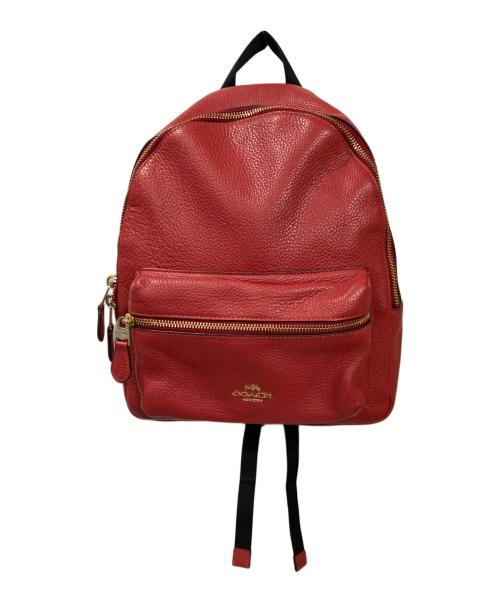 COACH（コーチ）COACH (コーチ) リュック レッドの古着・服飾アイテム