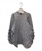 YORIヨリ）の古着「サークルフリルスリーブブラウス」｜グレー