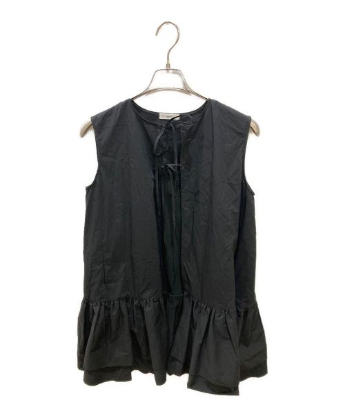YORI（ヨリ）yori (ヨリ) ダブルフレアジレベスト ブラック サイズ:Freeの古着・服飾アイテム