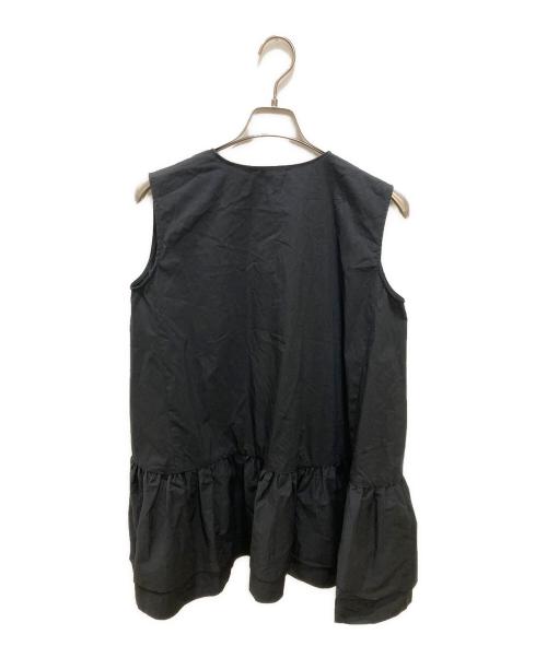 YORI（ヨリ）yori (ヨリ) ダブルフレアジレベスト ブラック サイズ:Freeの古着・服飾アイテム