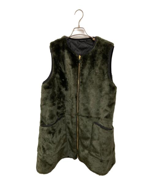 Barbour（バブアー）Barbour (バブアー) キルティングファーベストジャケット グリーン サイズ:10の古着・服飾アイテム