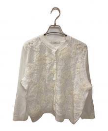 Maglie（マーリエ）の古着「3D刺繍レースカーディガン」｜ホワイト