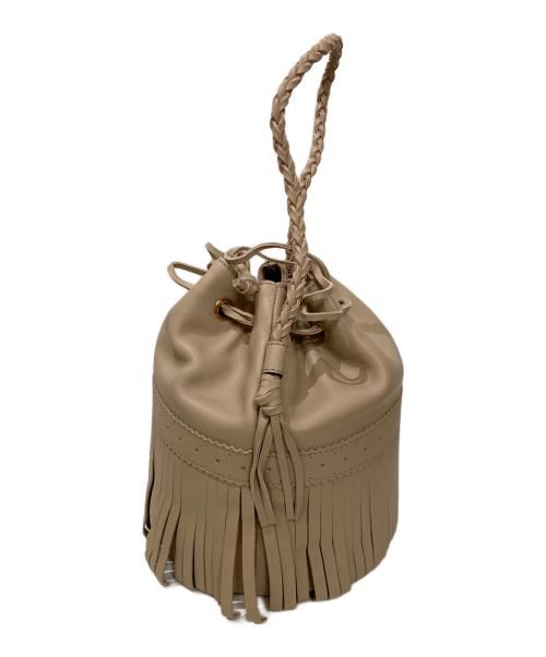 J&M DAVIDSON（ジェイ＆エム デヴィッドソン）J&M DAVIDSON (ジェイ＆エム デヴィッドソン) フリンジカーニバル/ショルダーバッグ ベージュの古着・服飾アイテム