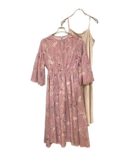 CELFORD（セルフォード）CELFORD (セルフォード) ペイントフラワーワンピース ピンク サイズ:38の古着・服飾アイテム