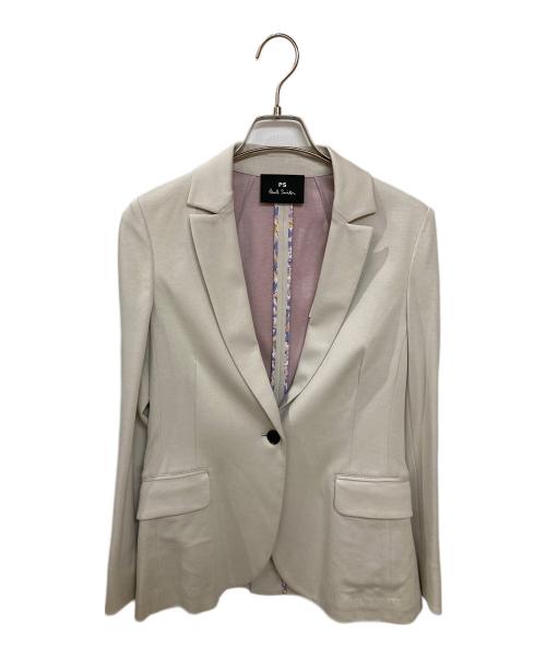 PS Paul Smith（ＰＳポールスミス）PS Paul Smith (ＰＳポールスミス) ストレッチジャージーテーラードジャケット ベージュ サイズ:Sの古着・服飾アイテム