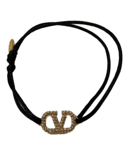 VALENTINO GARAVANI（ヴァレンティノ・ガラヴァーニ）VALENTINO GARAVANI (ヴァレンティノ・ガラヴァーニ) ロゴブレスレット ブラックの古着・服飾アイテム