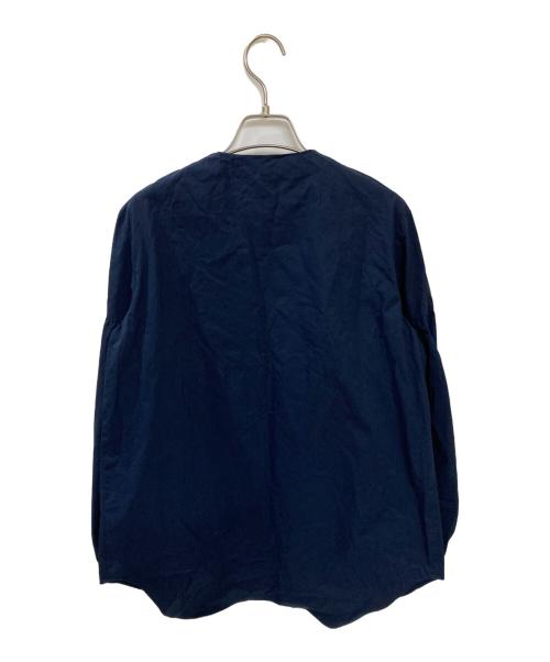 St.cecilia（セントセシリア）St.cecilia (セントセシリア) ギャザースリーブブラウス ネイビー サイズ:FREEの古着・服飾アイテム