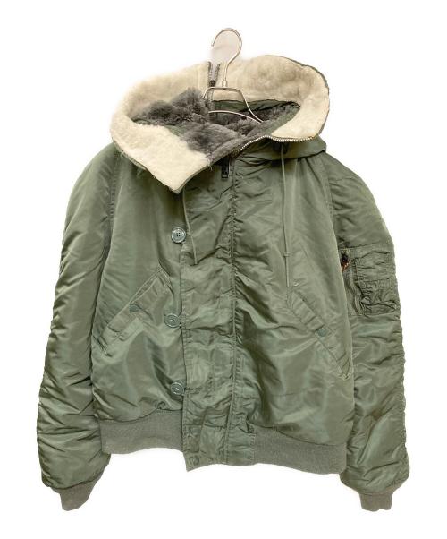ALPHA（アルファ）ALPHA (アルファ) 90S N-2Bフライトジャケット カーキ サイズ:Lの古着・服飾アイテム