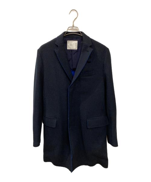 sacai（サカイ）sacai (サカイ) ウールチェスターコート ネイビー サイズ:2の古着・服飾アイテム