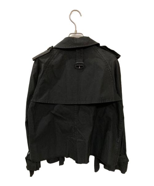 COMME des GARCONS（コムデギャルソン）COMME des GARCONS (コムデギャルソン) カットオフショートトレンチコート ブラック サイズ:Mの古着・服飾アイテム