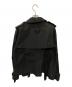 COMME des GARCONS (コムデギャルソン) カットオフショートトレンチコート ブラック サイズ:M：8000円