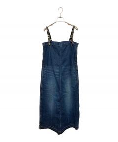 中古・古着通販】Ameri (アメリ) BIG CHECK LACE UP KNIT DRESS