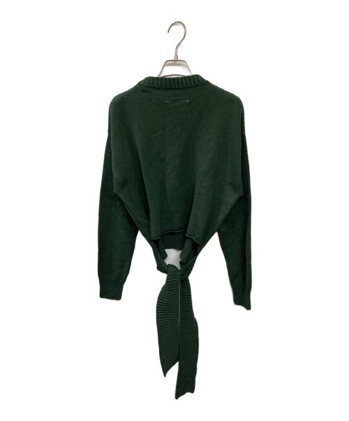 MM6 Maison Margiela（エムエムシックスメゾンマルジェラ）MM6 Maison Margiela (エムエムシックスメゾンマルジェラ) Hem design knit グリーン サイズ:XSの古着・服飾アイテム