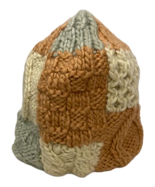 SUPREME（シュプリーム）Supreme (シュプリーム) Block Knit Beanie ベージュの古着・服飾アイテム