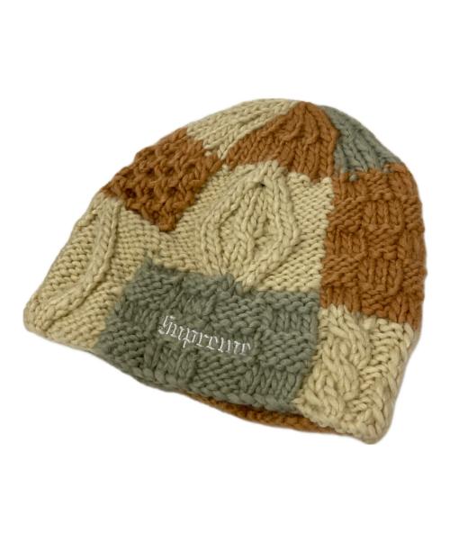 SUPREME（シュプリーム）Supreme (シュプリーム) Block Knit Beanie ベージュの古着・服飾アイテム