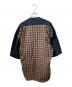 Vivienne Westwood man (ヴィヴィアン ウェストウッド マン) オーブ刺繍切替デザインTシャツ ネイビー×ブラウン サイズ:Free：6000円