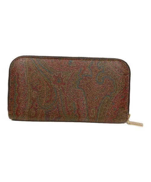 ETRO（エトロ）ETRO (エトロ) ペイズリーラウンドファスナーウォレット ブラウンの古着・服飾アイテム