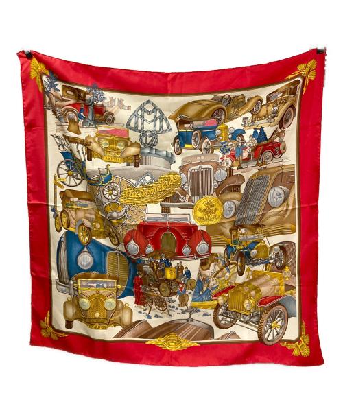 HERMES（エルメス）HERMES (エルメス) オートモービル カレ90 スカーフ レッドの古着・服飾アイテム