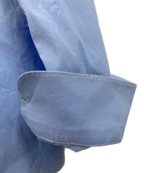 PRADA（プラダ）PRADA (プラダ) 三角ロゴブロードシャツ ブルー サイズ:38-15 1/2の古着・服飾アイテム