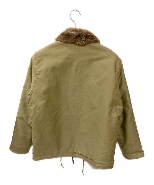 HOUSTON（ヒューストン）HOUSTON (ヒューストン) N-1デッキジャケット カーキ サイズ:Lの古着・服飾アイテム