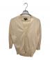 Drawer（ドゥロワー）の古着「18G 8分袖 Vネックカーディガン」｜ベージュ