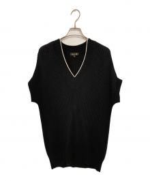DRAWER（ドゥロワー）の古着「ニットベストプルオーバー」｜ブラック