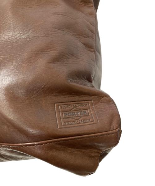PORTER（ポーター）PORTER (ポーター) レザートートバッグ ブラウンの古着・服飾アイテム