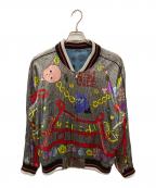 HIROヒロ）の古着「リバーシブルジャケット」｜ブルー×グレー