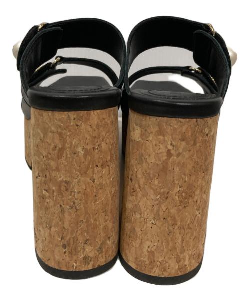 JIMMY CHOO（ジミーチュウ）JIMMY CHOO (ジミーチュウ) FAYENCE WEDGE 95 ブラック サイズ:38の古着・服飾アイテム