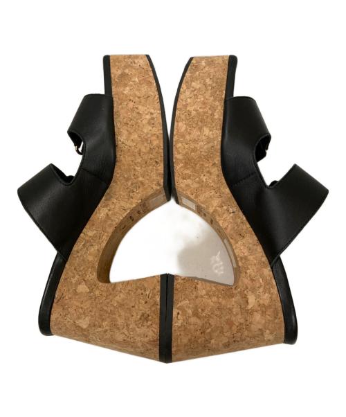 JIMMY CHOO（ジミーチュウ）JIMMY CHOO (ジミーチュウ) FAYENCE WEDGE 95 ブラック サイズ:38の古着・服飾アイテム