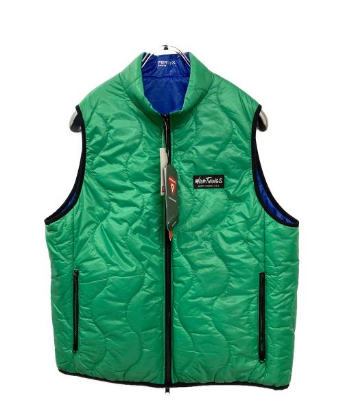 WILD THINGS（ワイルドシングス）WILD THINGS (ワイルドシングス) リバーシブル中綿ベスト グリーン サイズ:Lの古着・服飾アイテム