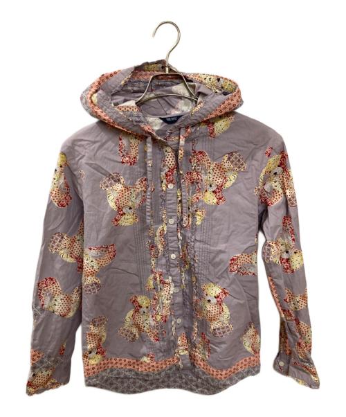 PINK HOUSE（ピンクハウス）PINK HOUSE (ピンクハウス) テディベア柄フード付きブラウス パープル サイズ:Lの古着・服飾アイテム