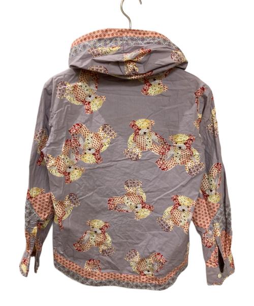 PINK HOUSE（ピンクハウス）PINK HOUSE (ピンクハウス) テディベア柄フード付きブラウス パープル サイズ:Lの古着・服飾アイテム