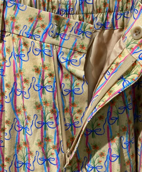 MUVEIL（ミュベール）MUVEIL (ミュベール) ブーケ ストライプ パンツ ブラウン サイズ:38の古着・服飾アイテム
