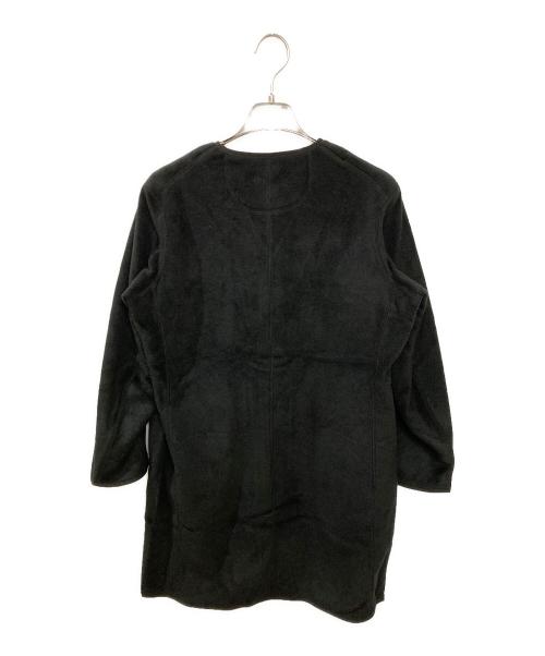 DANTON（ダントン）DANTON (ダントン) Vネックフリースロングジャケット ブラック サイズ:Sの古着・服飾アイテム