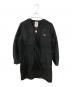 DANTON（ダントン）の古着「Vネックフリースロングジャケット」｜ブラック