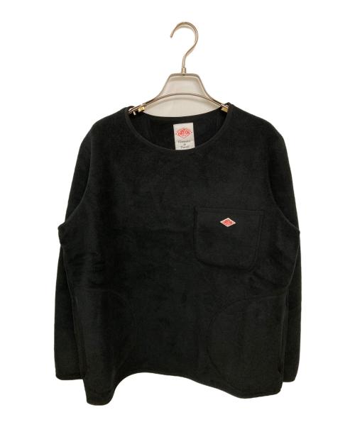 DANTON（ダントン）DANTON (ダントン) ポケット付き クルーネック フリース プルオーバー ブラック サイズ:Mの古着・服飾アイテム