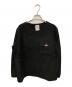 DANTON（ダントン）の古着「ポケット付き クルーネック フリース プルオーバー」｜ブラック