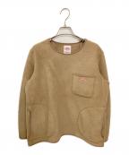 DANTONダントン）の古着「ポケット付き クルーネック フリース プルオーバー」｜ブラウン