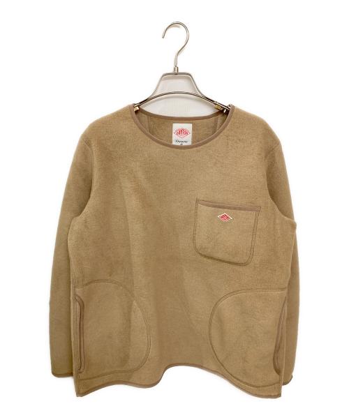 DANTON（ダントン）DANTON (ダントン) ポケット付き クルーネック フリース プルオーバー ブラウン サイズ:Mの古着・服飾アイテム