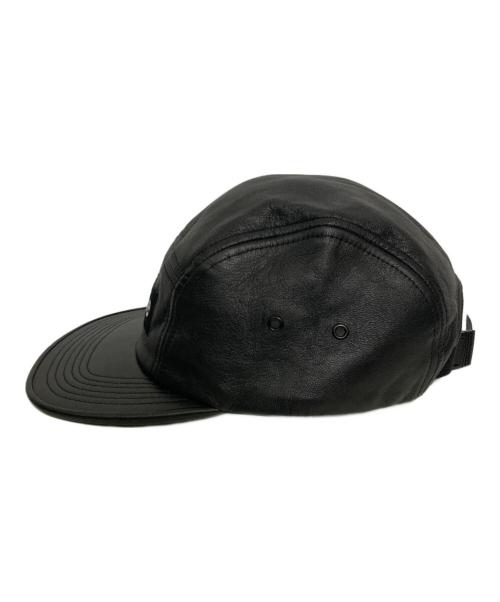 SUPREME（シュプリーム）Supreme (シュプリーム) Leather Camp Cap ブラックの古着・服飾アイテム
