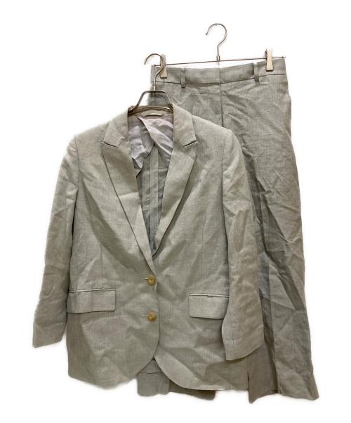 BACCA（バッカ）BACCA (バッカ) リネンウールシルク3Pセットアップ グレー サイズ:SIZE S(ボトムXS)の古着・服飾アイテム