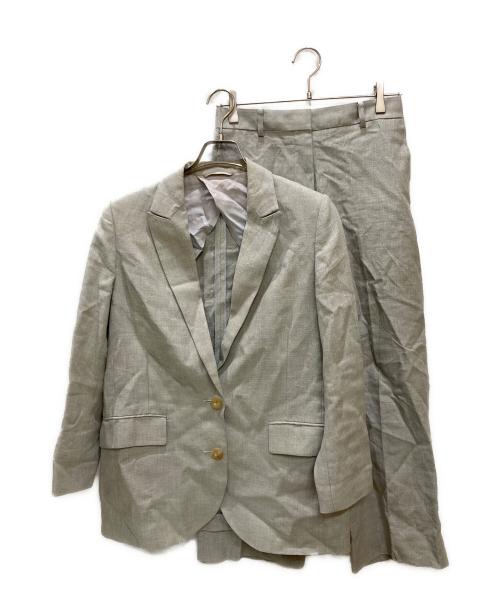 BACCA（バッカ）BACCA (バッカ) リネンウールシルク3Pセットアップ グレー サイズ:SIZE S(ボトムXS)の古着・服飾アイテム