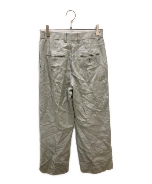 BACCA（バッカ）BACCA (バッカ) リネンウールシルク3Pセットアップ グレー サイズ:SIZE S(ボトムXS)の古着・服飾アイテム