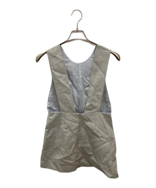 BACCA（バッカ）BACCA (バッカ) リネンウールシルク3Pセットアップ グレー サイズ:SIZE S(ボトムXS)の古着・服飾アイテム