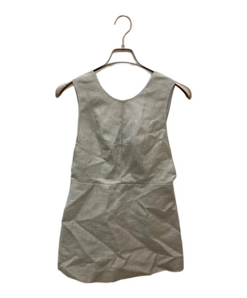 BACCA（バッカ）BACCA (バッカ) リネンウールシルク3Pセットアップ グレー サイズ:SIZE S(ボトムXS)の古着・服飾アイテム