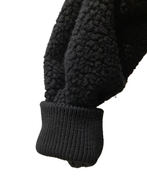 HEVO（イーヴォ）HEVO (イーヴォ) ボア フーデッド ジップアップブルゾン ブラック サイズ:48の古着・服飾アイテム