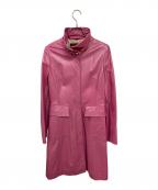 BALMAINバルマン）の古着「レザーコート」｜ピンク