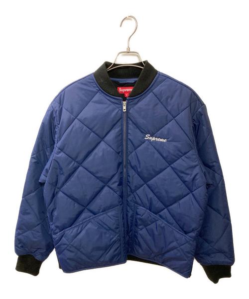 SUPREME（シュプリーム）SUPREME (シュプリーム) quit your job quilted jacket/クワィット ヤァ ジョブ キルテッド ワーク ジャケット ネイビー サイズ:Sの古着・服飾アイテム